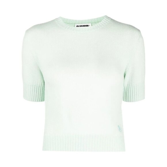 Jil Sander+ Crew Neck Wool Top in Green